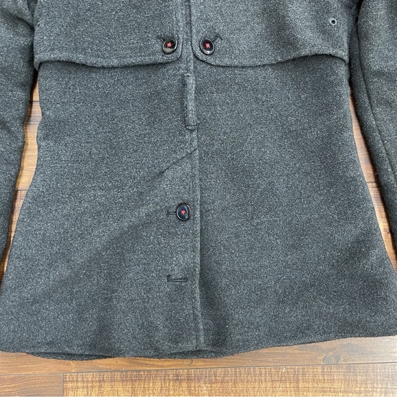 Stussy Charcoal Double-Breasted Peacoat M - Picture 4 of 5